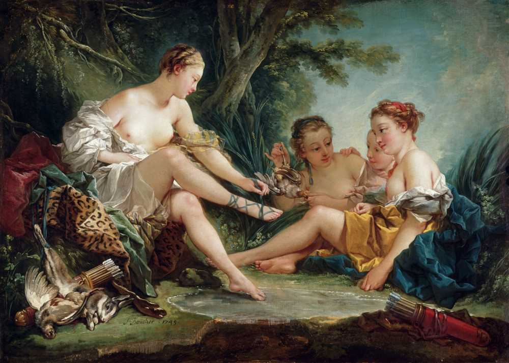 Diana Returning from the Hunt (1745) - Francois Boucher