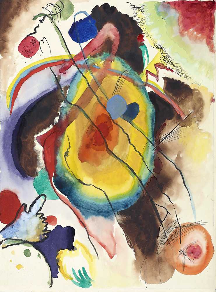 Draft for a mural for Edwin R. Campbell (1914) - Wassily Kandinsky