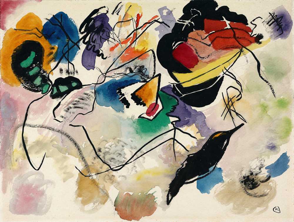 Draft for 'Composition VII' II (1913) - Wassily Kandinsky