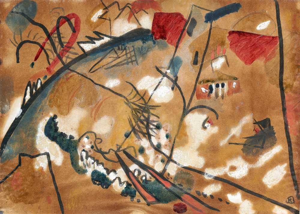 Draft for 'Improvisation 24 (Troika II)' (1911) - Wassily Kandinsky