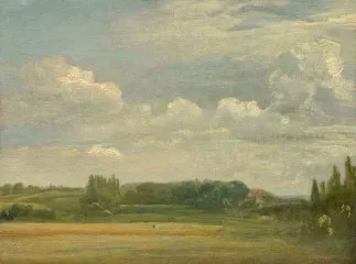 East Bergholt Common, View toward the Rectory - John Constable