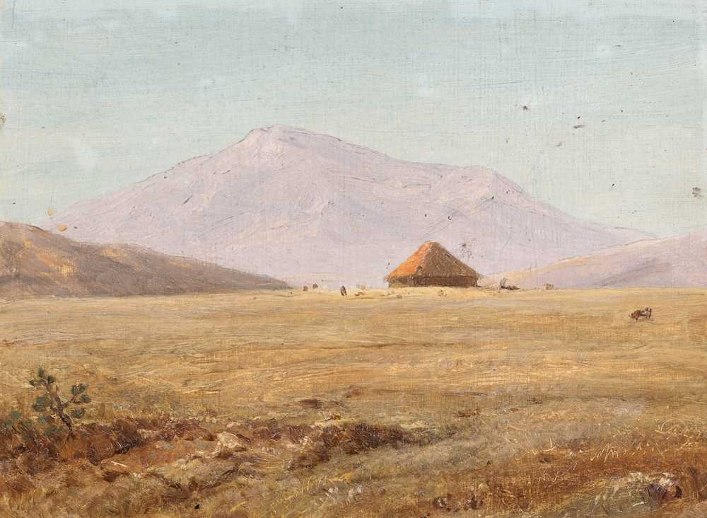 Ecuador, mountain plateau with hut (1890) - Frederick Edwin Church