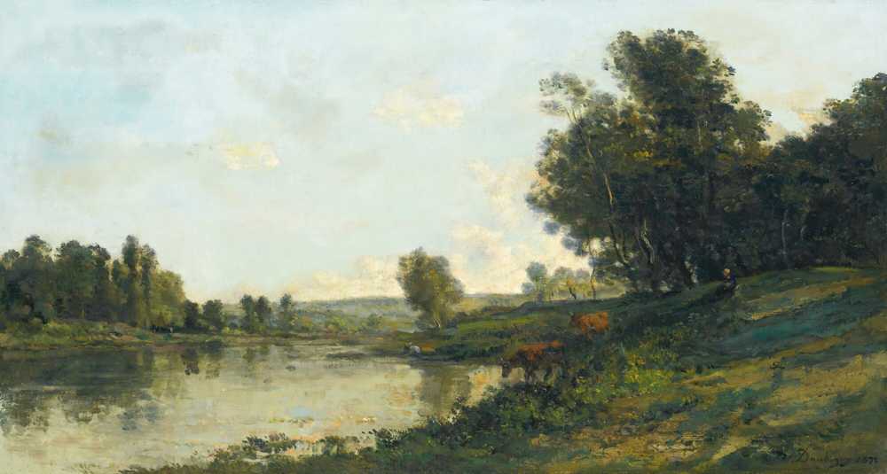 Edge Of The Oise (1872) - Charles-Francois Daubigny