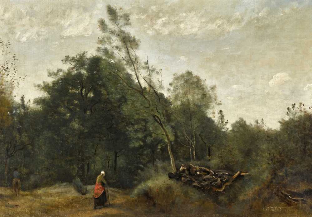 Edge of woods in Limousin - Jean Baptiste Camille Corot