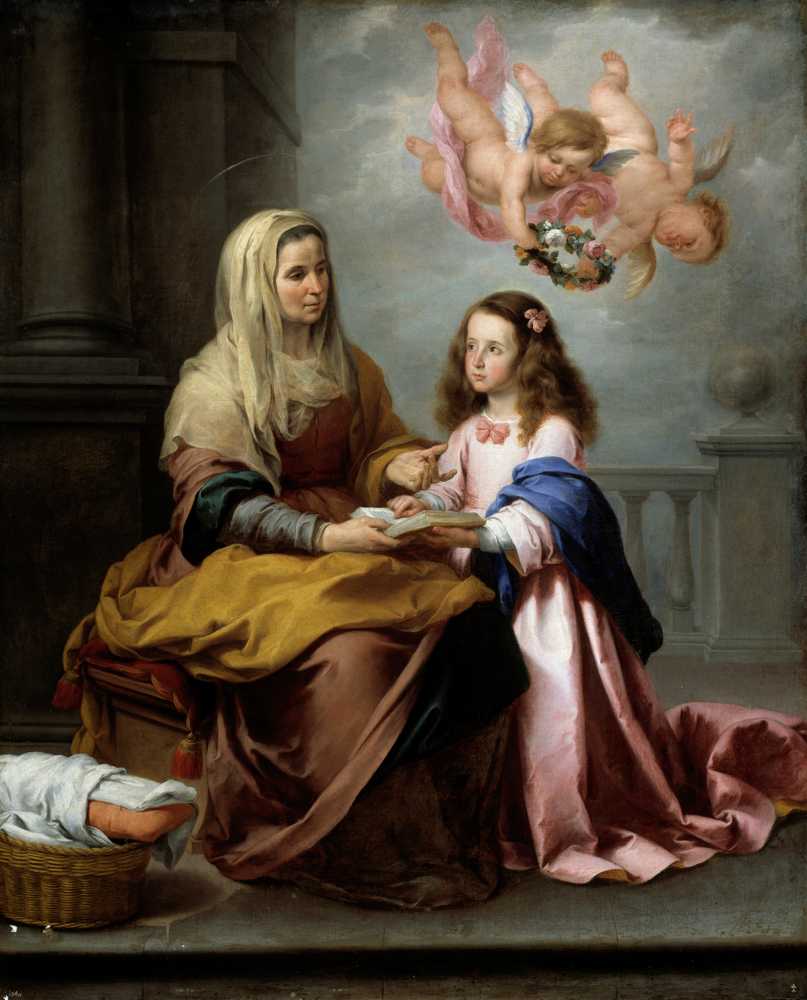 Education Of The Virgin (1655) - Bartolome Esteban Perez Murillo