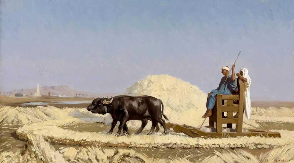Egyptian Grain-Cutters - Jean-Leon Gerome