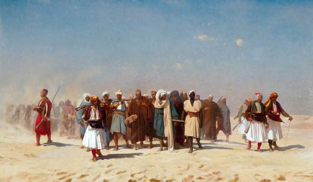 Egyptian Recruits Crossing The Desert (1857) - Jean-Leon Gerome