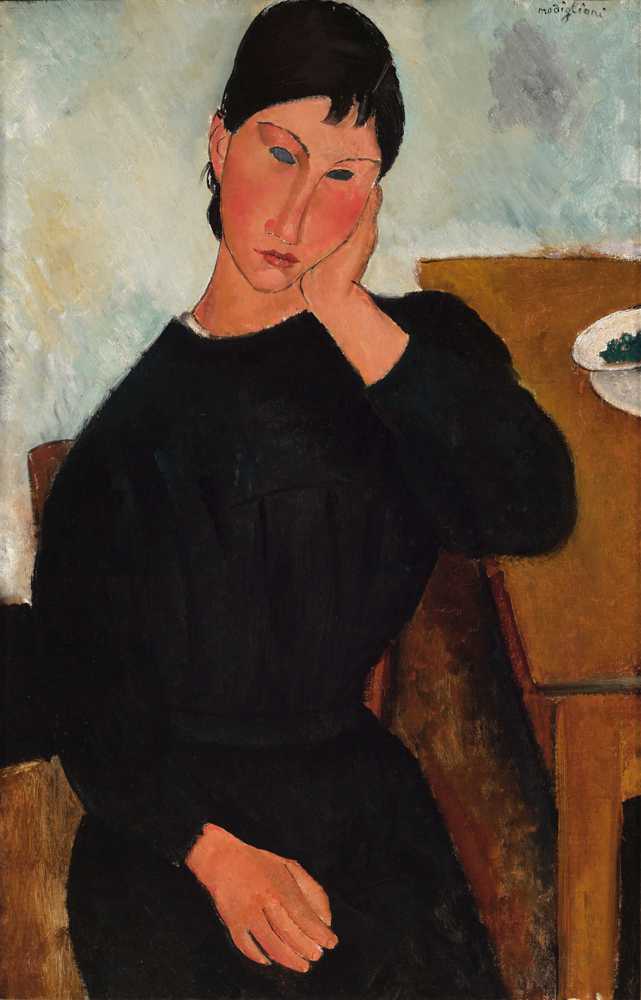Elvira Resting at a Table (1919) - Amedeo Modigliani