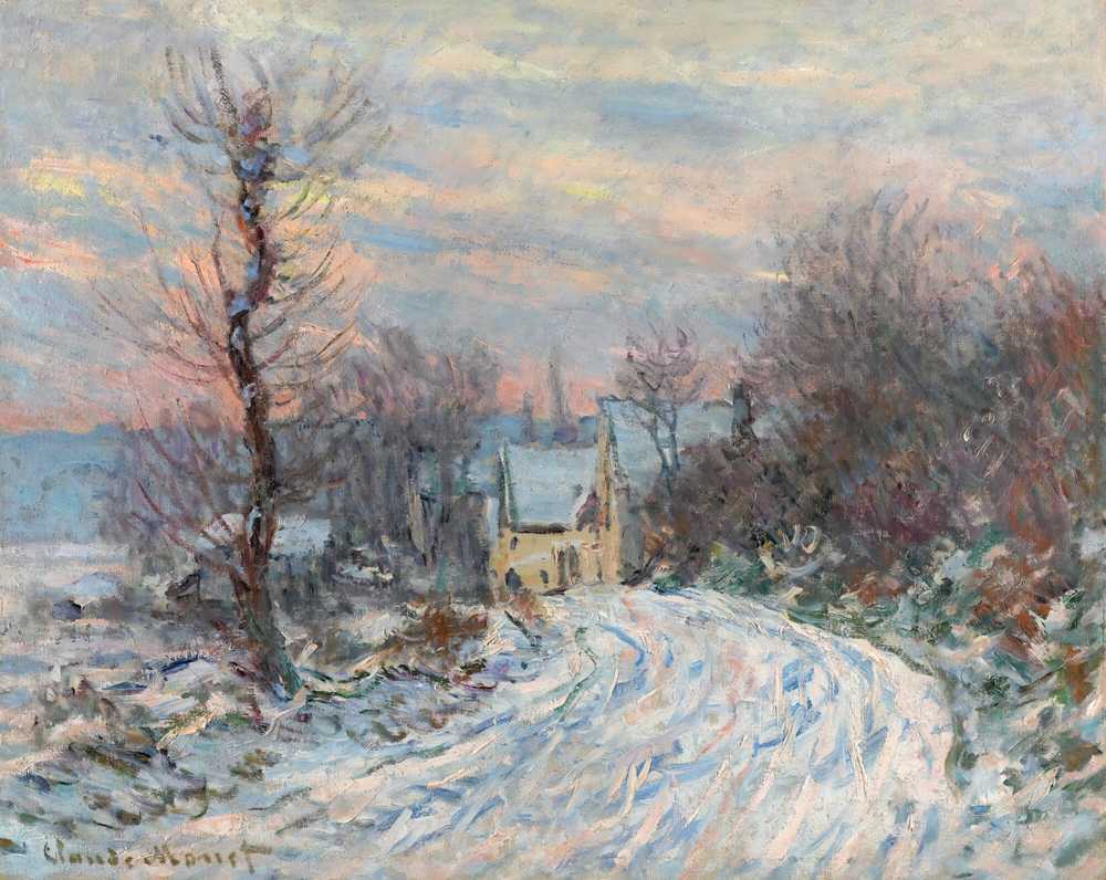 Entering Giverny In Winter (1885) - Claude Monet