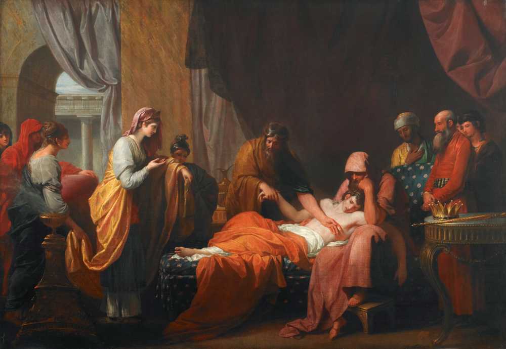 Erasistratus the Physician Discovers the Love of Antiochus for Straton... - West