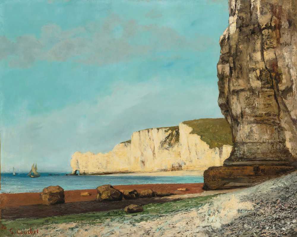 Etretat; The Cliffs (1870) - Gustave Courbet