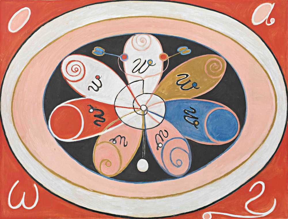 Evolution, No. 15, Group IV, The Seven-pointed Stars (1907) - Hilma af Klint