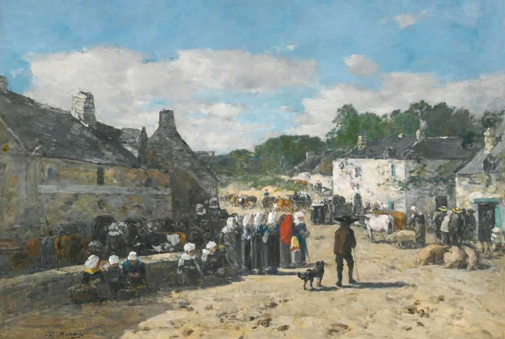 Fair Day In Brittany (circa 1865) - Eugene Boudin