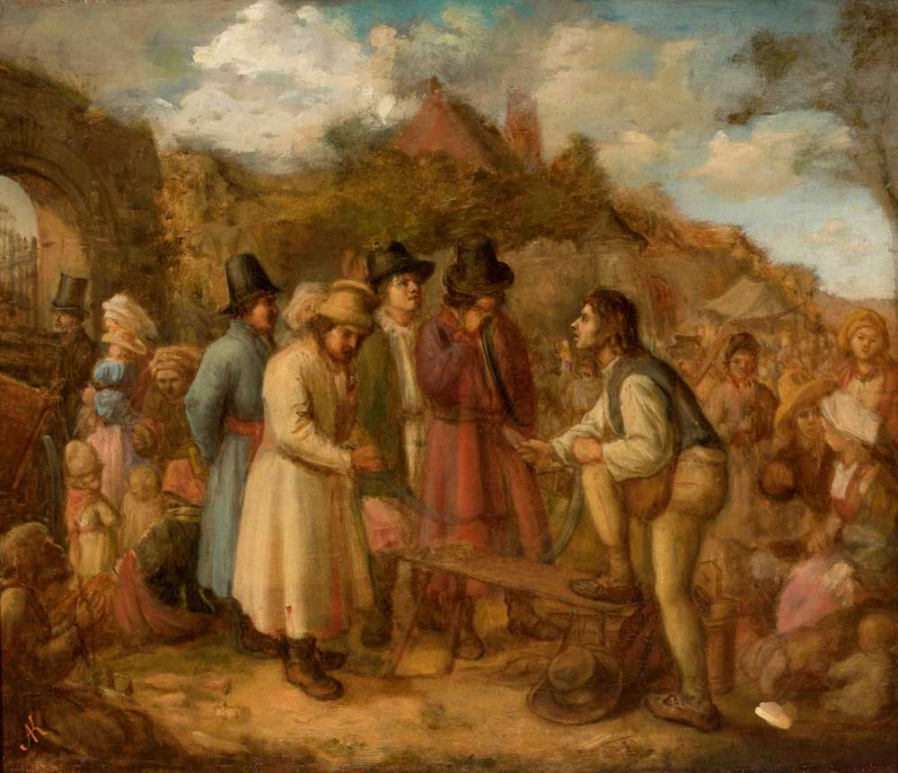 Fair in Tyniec (1858) - Aleksander Kotsis