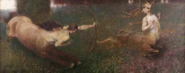 Fantastic Hunt (before 1890) - Franz von Stuck