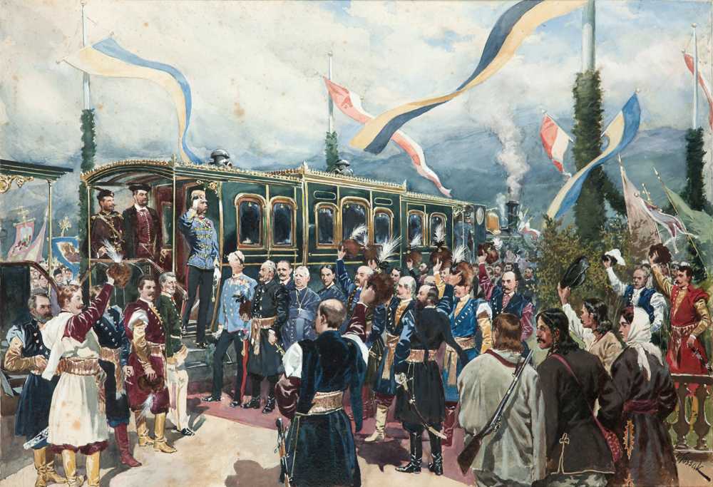 Farewell of the Emperor in Łupków (1881) - Wojciech Kossak