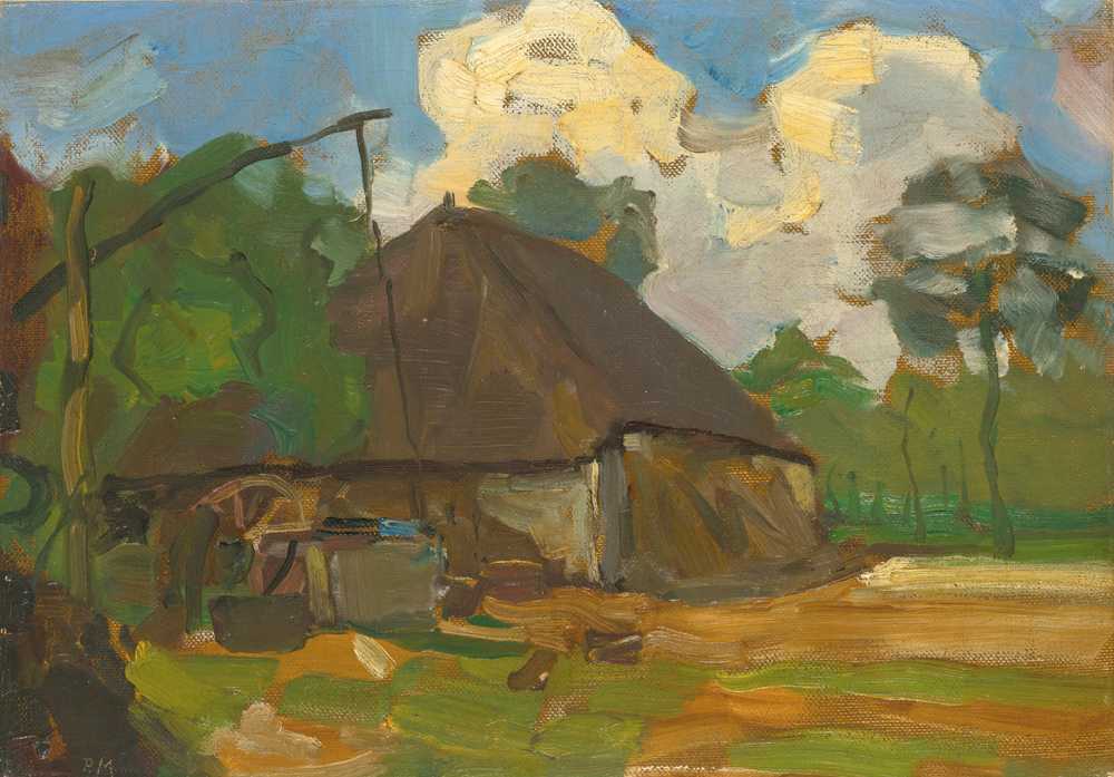 Farm Building With Well In Daylight (circa 1907) - Piet Mondrian