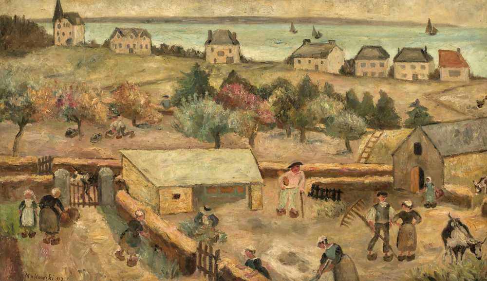 Farmhouse in Keranquernat (1917) - Tadeusz Makowski