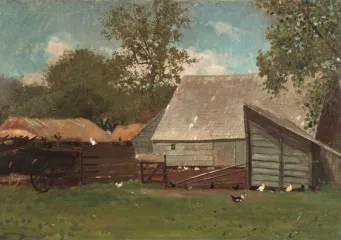 Farmyard with Ducks and Chickens (1872-1873) - Winslow Homer