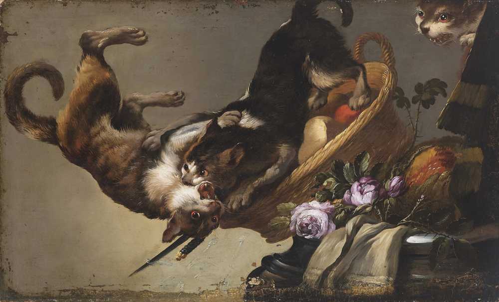 Fighting cats - Frans Snyders