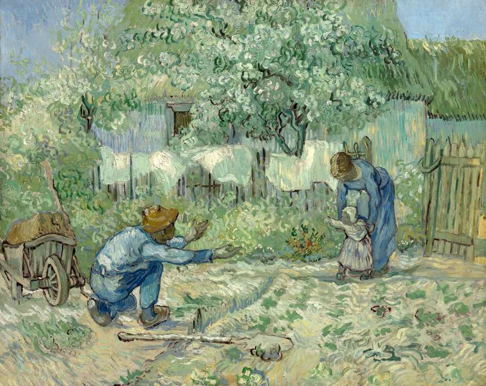 First Steps, after Millet - Vincent van Gogh