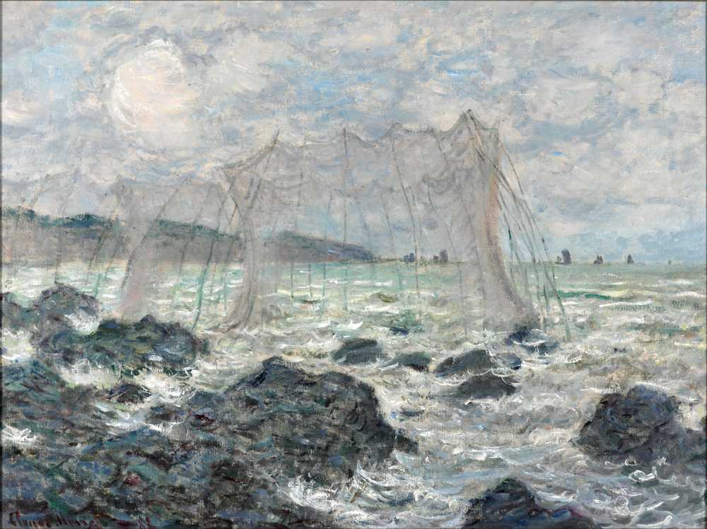 Fishing nets at Pourville (1882) - Claude Monet