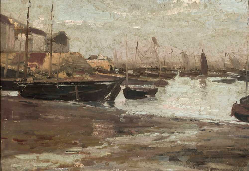 Fishing port, sketch (1890) - Aleksander Gierymski