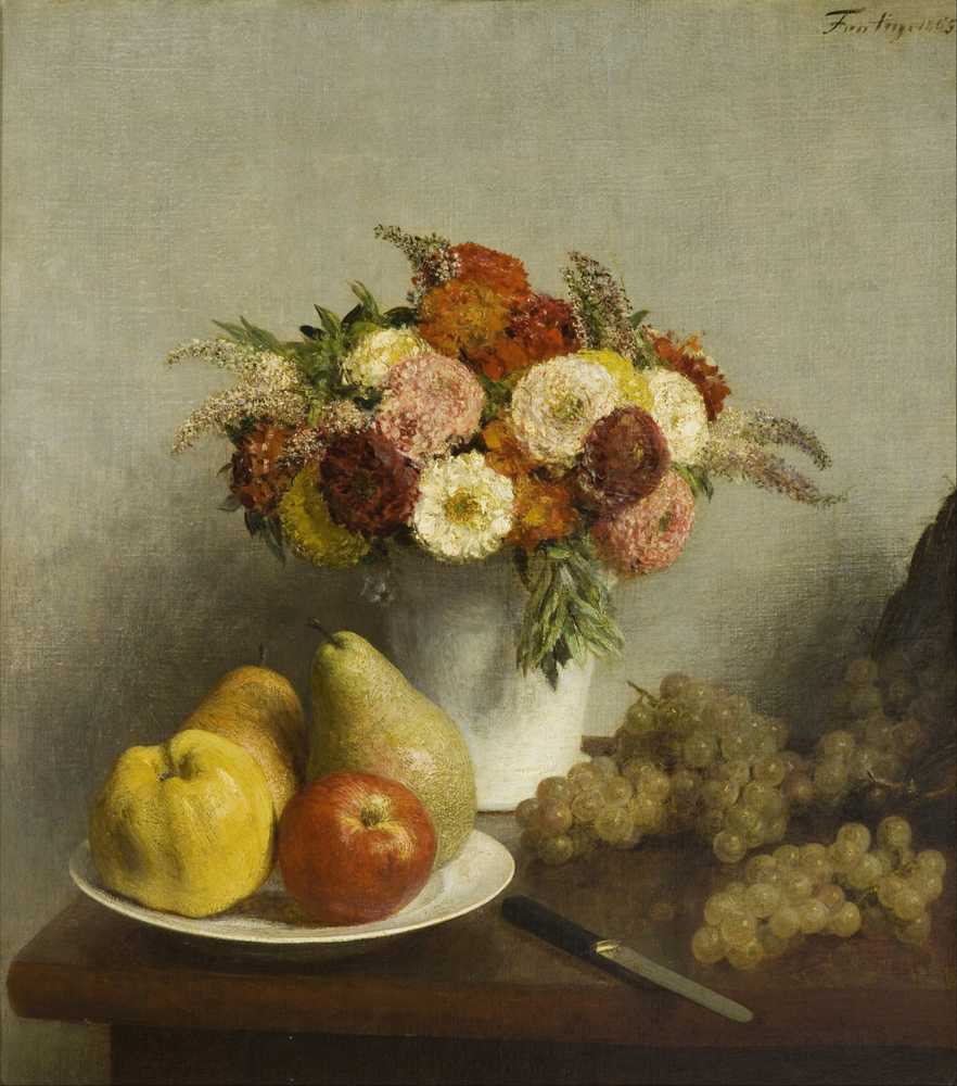 Flowers and Fruit (1865) - Henri Fantin-Latour