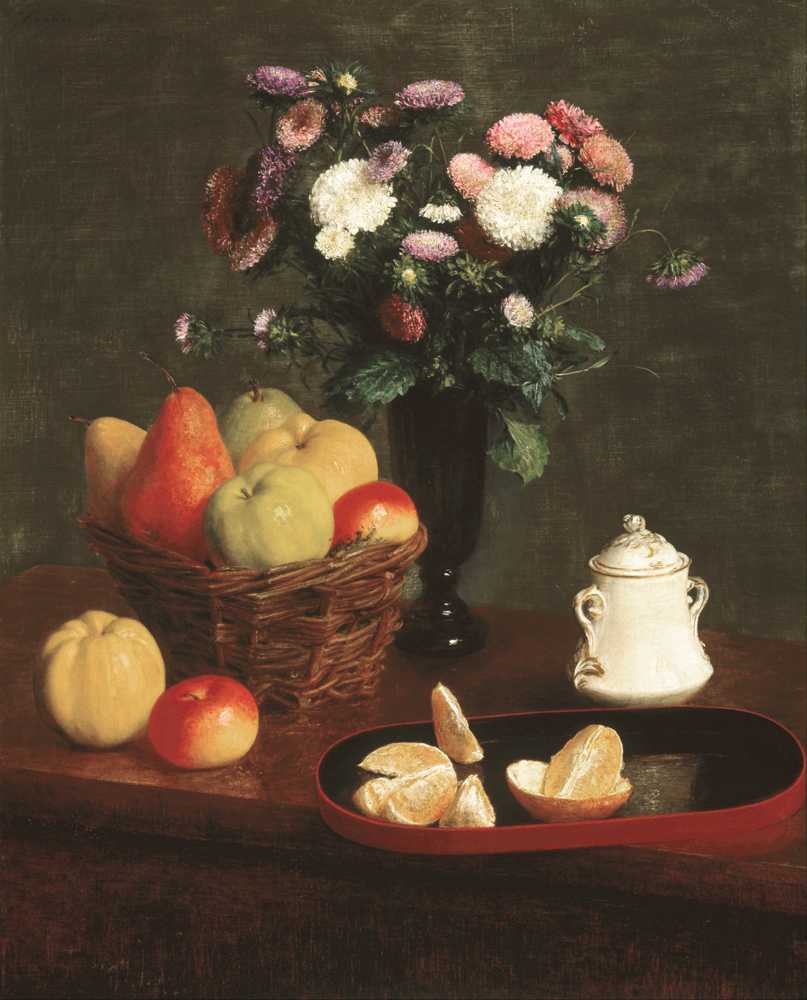 Flowers and fruit (1866) - Henri Fantin-Latour