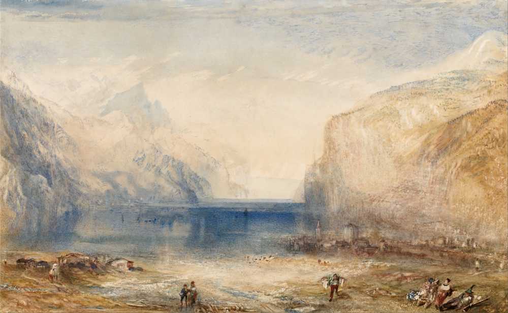 Fluelen- Morning (looking towards the lake) - Joseph Mallord William Turner