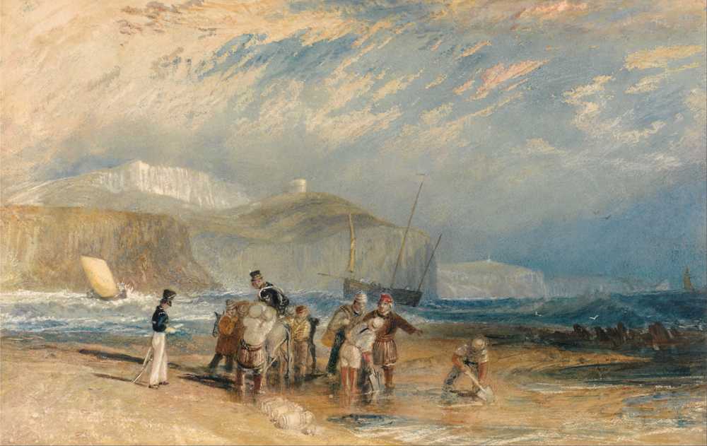 Folkestone Harbour and Coast to Dover (ca. 1829) - Turner