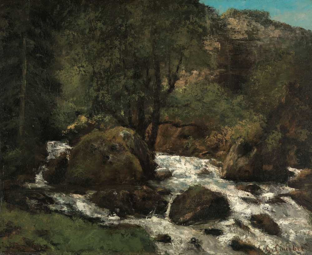 Forest Brook, Jura (ca. 1860s) - Gustave Courbet