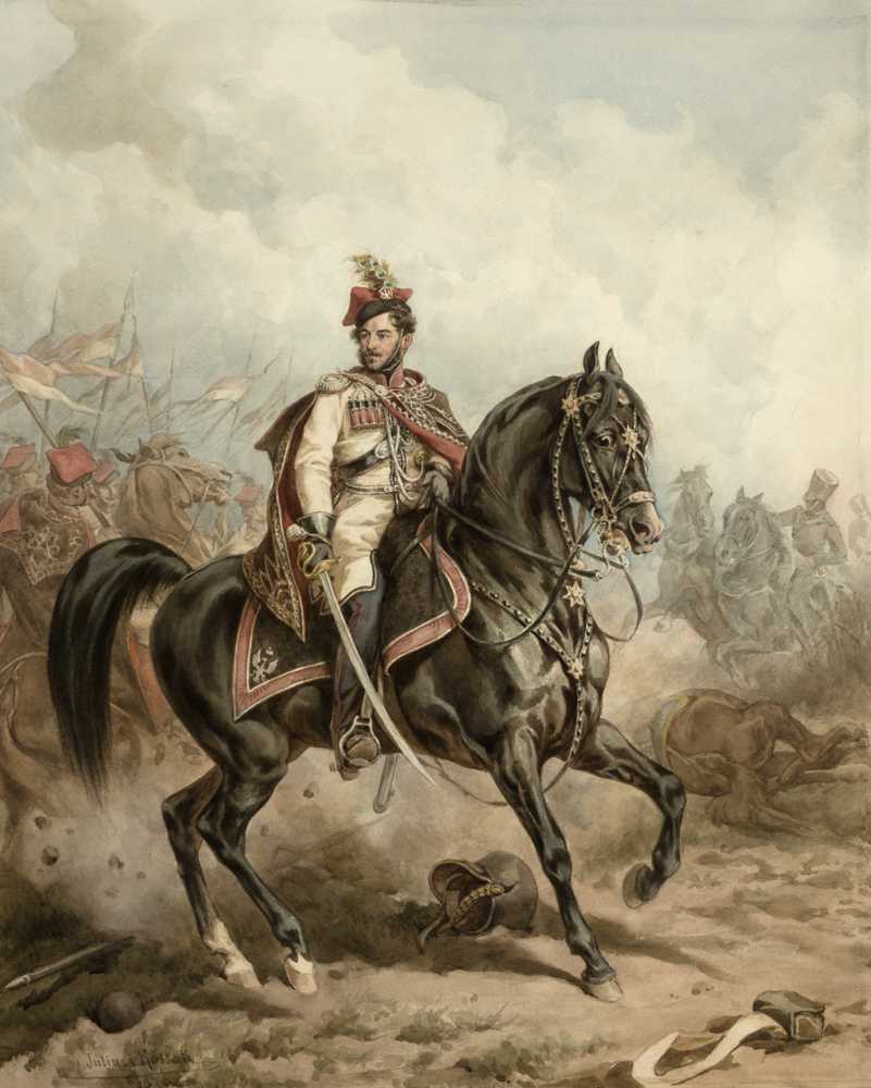 Franciszek Wodzicki at the head of the Krakusi cavalry (1876) - Juliusz Kossak