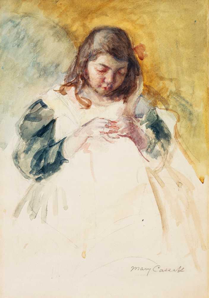 Francoise Sewing (No. 2) (1909) - Mary Cassatt