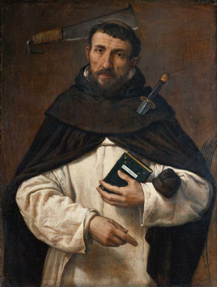 Friar Angelo Ferretti as Saint Peter Martyr (1549) - Lorenzo Lotto