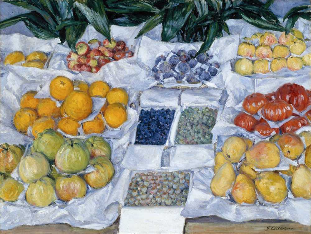 Fruit Displayed on a Stand (circa 1881) - Gustave Caillebotte
