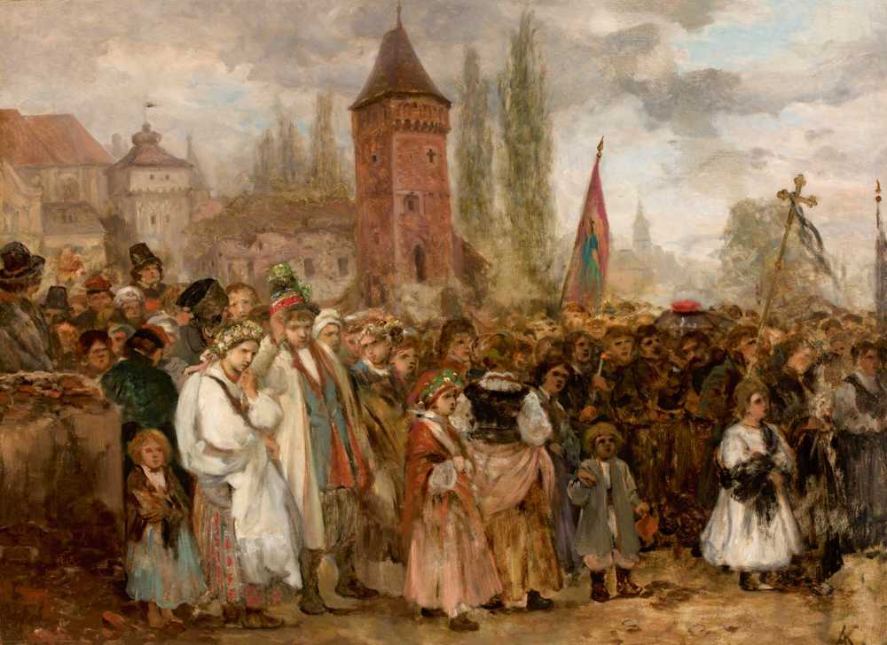 Funeral and wedding (circa 1864) - Aleksander Kotsis