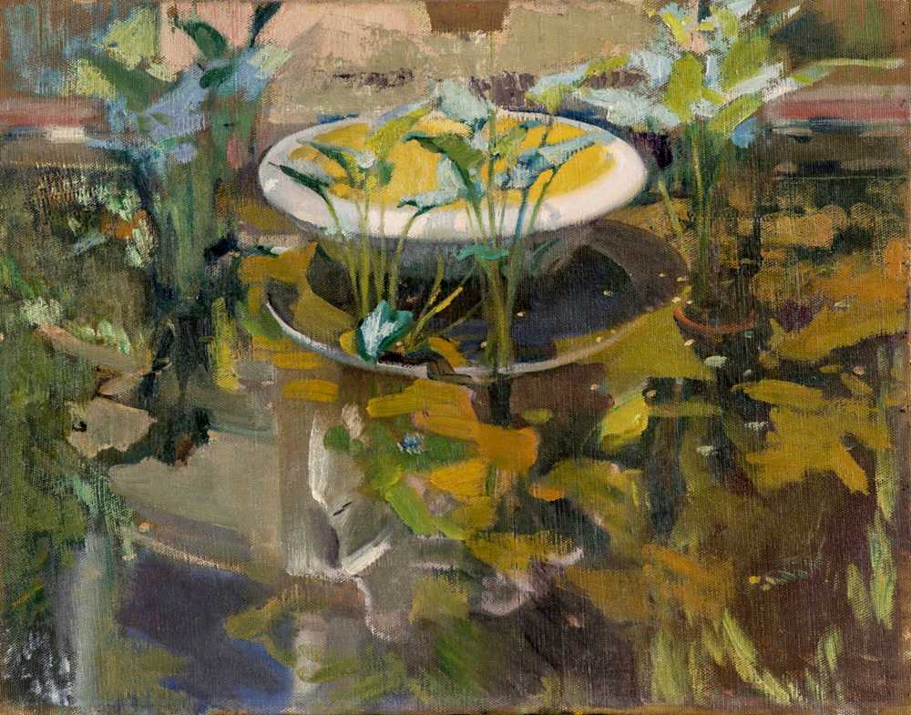 Garden At The Artist’S House. Reflections In The Fountain Of Conf... - Sorolla