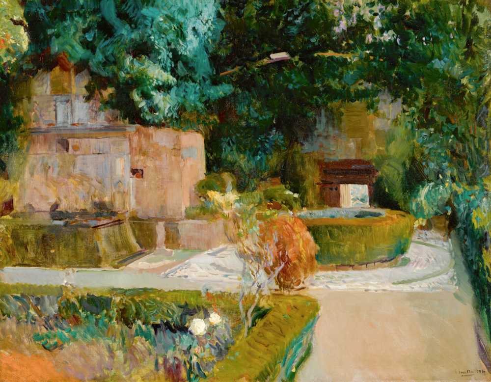 Garden of the Adarves, Alhambra, Granada (1910) - Joaquin Sorolla y Bastida