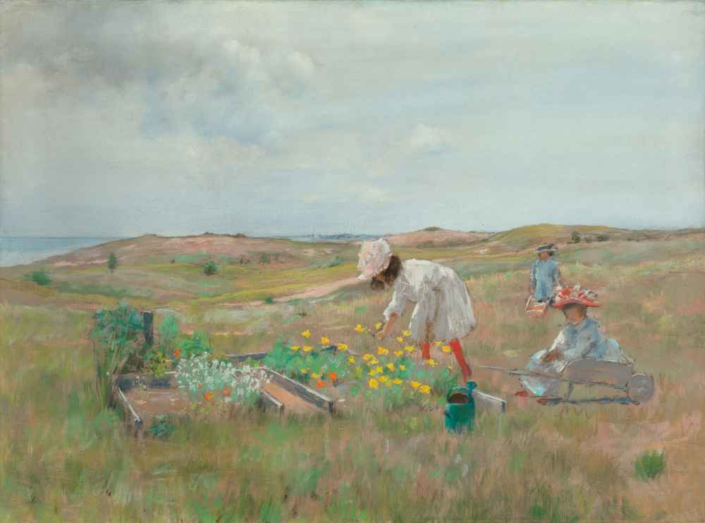 Gathering Flowers, Shinnecock, Long Island, c. 1897 - William Merritt 