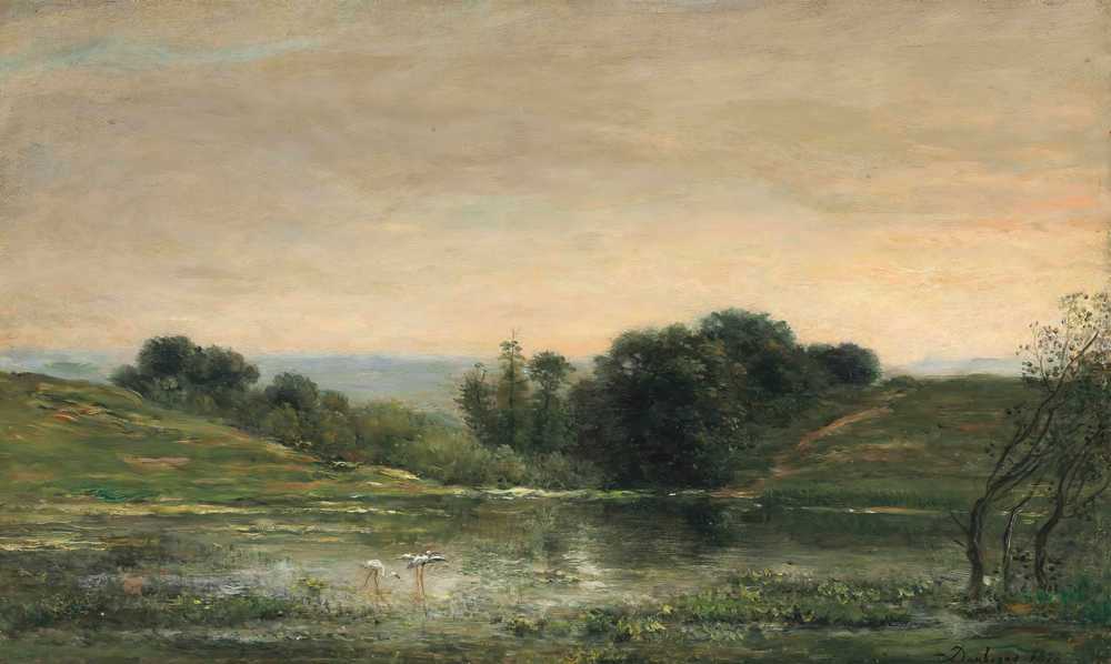 Gillieu Pond, Dauphine; Solitude (1876) - Charles-Francois Daubigny