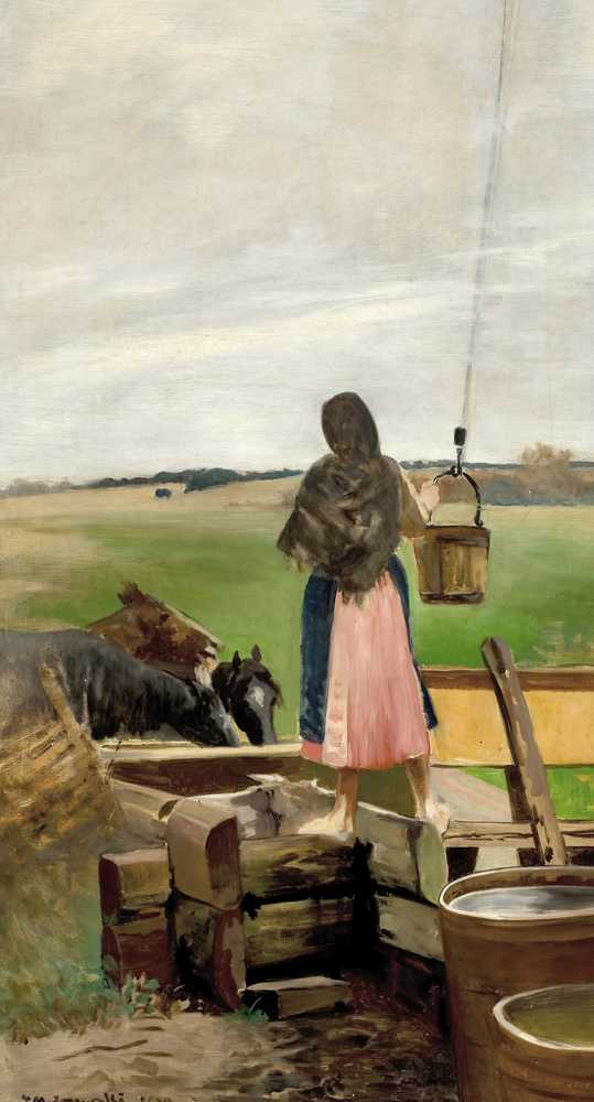 Girl at a water well (1892) - Jacek Malczewski