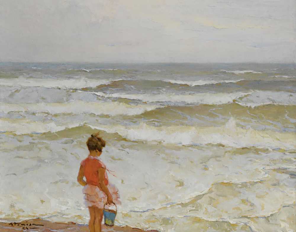 Girl by the seashore - Charles Garabed Atamian