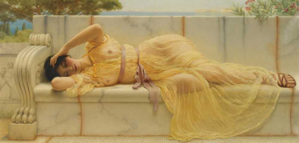 Girl in Yellow Drapery (1901) - John William Godward
