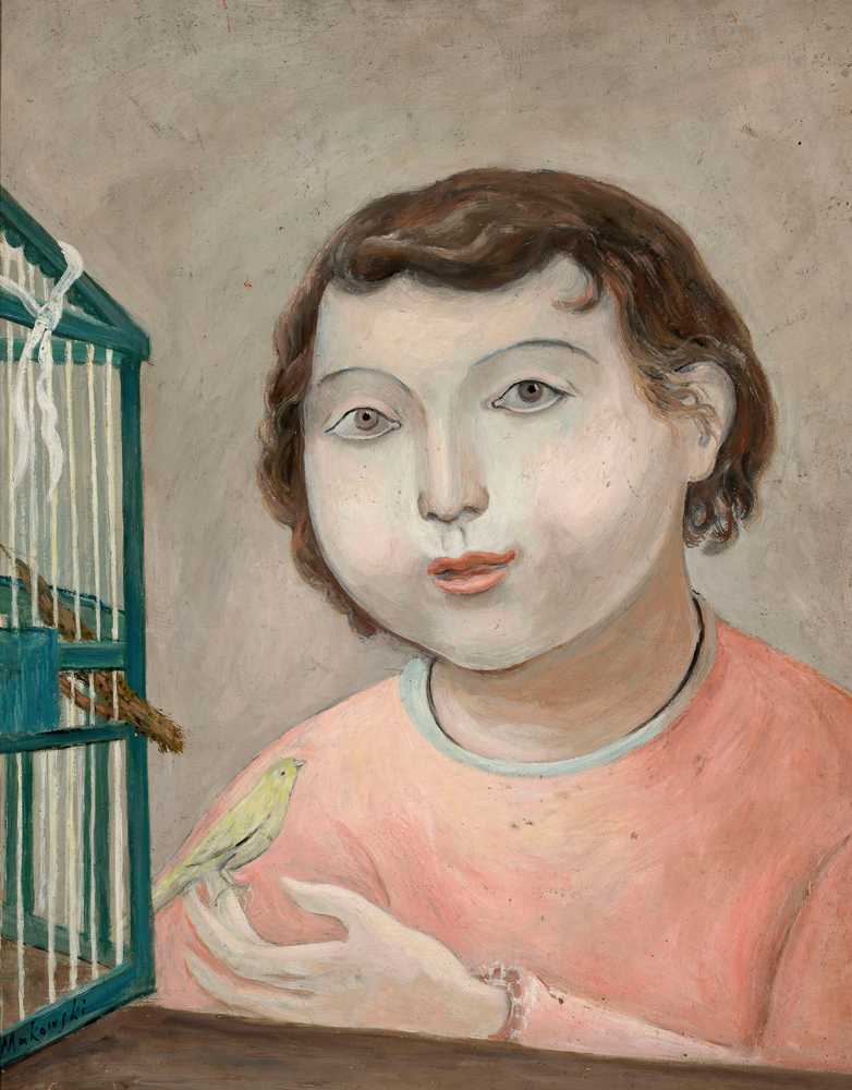 Girl with a canary (1922) - Tadeusz Makowski