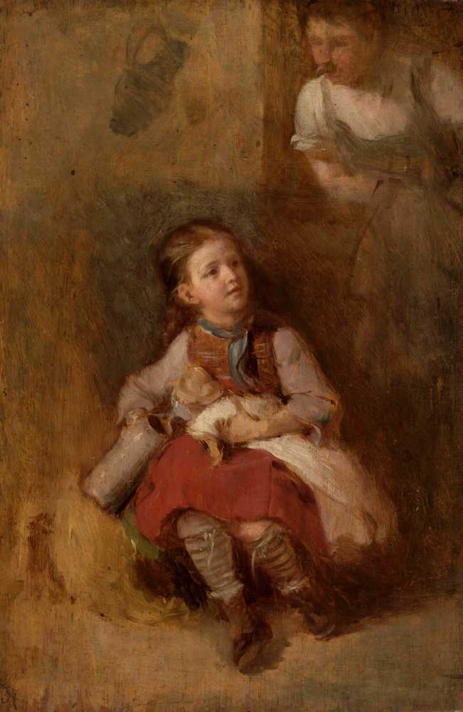 Girl with a doll (between 1872 and 1873) - Aleksander Kotsis