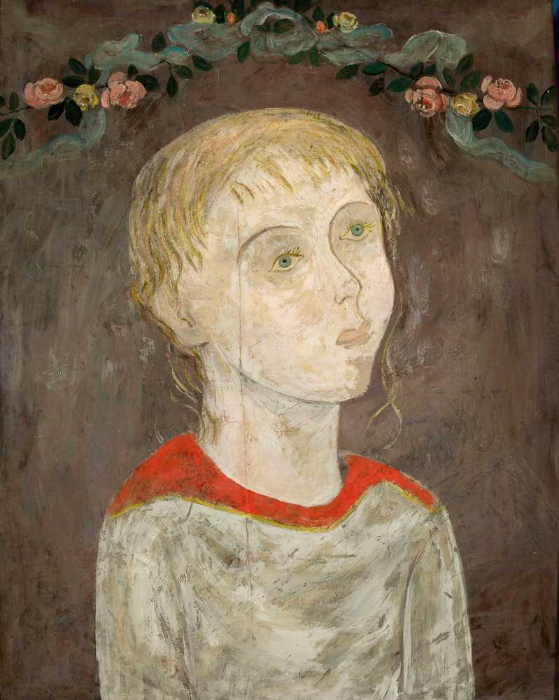 Girl with a Garland of Flowers (1922) - Tadeusz Makowski