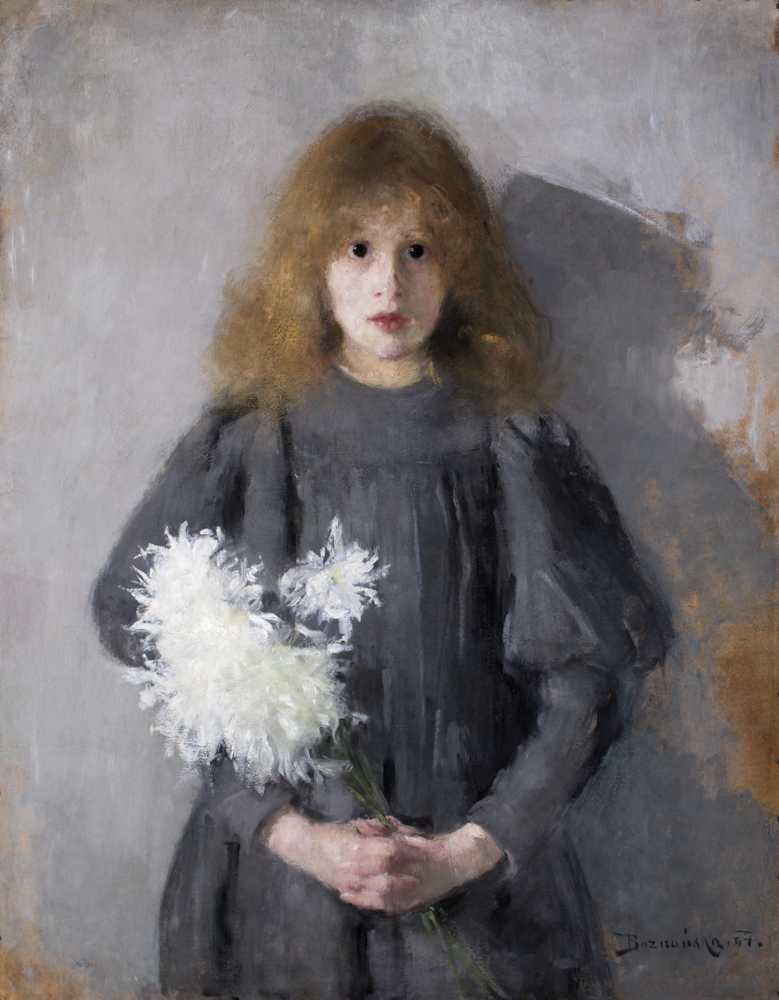 Girl with Chrysanthemums (1894) - Olga Boznańska