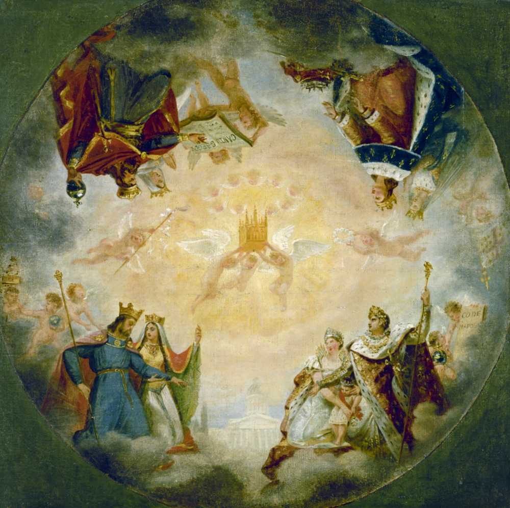 Glory of royal and imperial dynasties before Saint Geneviève (1812) - Gros