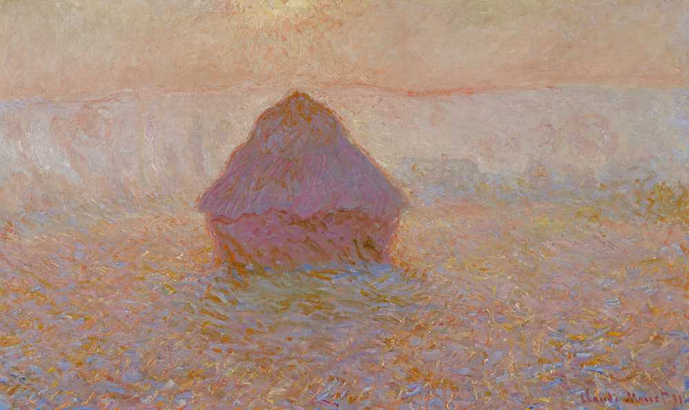 Grainstack-Sun in the Mist (1891) - Claude Monet